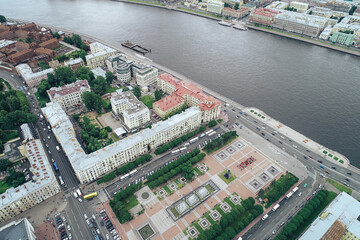 Aerial Townscape of Saint Petersburg City. Kalininsky District