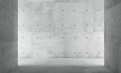 Gray wall concrete monolithic background Industrial construction