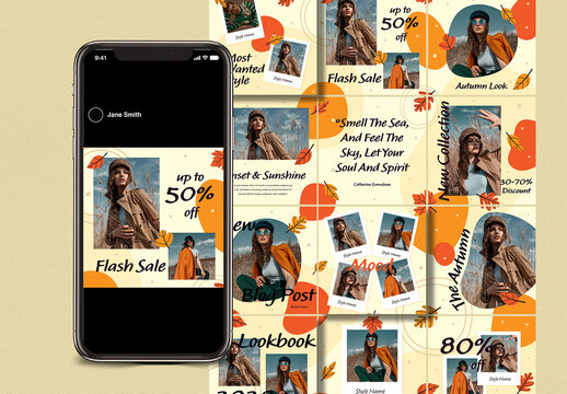 Autumn Fashion Social Media Puzzle Post