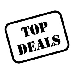 Top deals sign in rubber stamp style vector