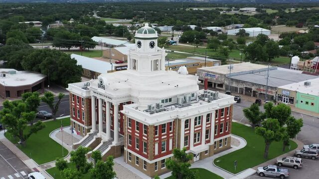 Clocks on the Clocktower that Don't Match, San Saba, Texas, USA