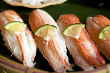 蟹にぎり寿司