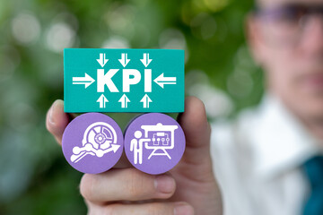 KPI Achievement Business Concept. Key Performance Indicator Management Improvement.