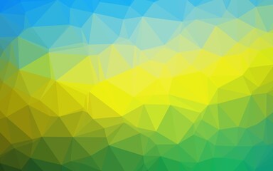 Dark Blue, Yellow vector abstract mosaic backdrop.