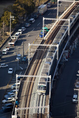 大阪JR環状線を走る電車