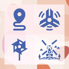 Simple set of rotation related filled icons