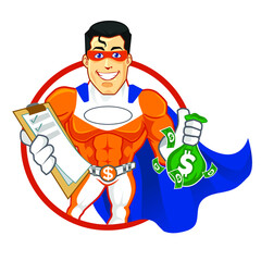 superhero mascot cartoon in vector