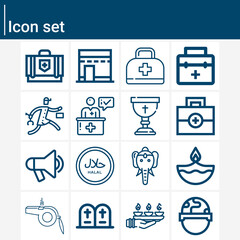 Simple set of companions related lineal icons.