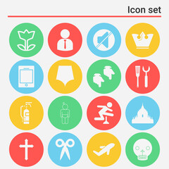 16 pack of prayer  filled web icons set