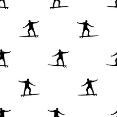 Surfing Motif Graphic Seamless Pattern