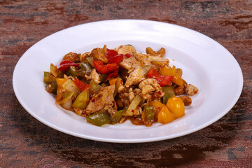 Roasted pork with vegetables