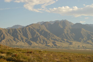 Driving and hiking in the Andes Mountains between Chile and Argentina on the way to Mendoza