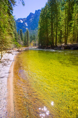 Yosemite National Park Merced River in California