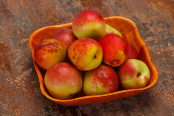 Fototapeta na wymiar Sweet tasty fresh ripe apricots