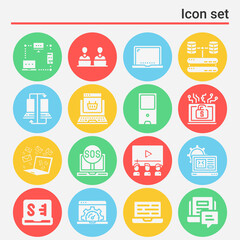 16 pack of 144  filled web icons set