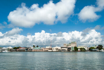 Cloudy Blue Sky Over Belize City