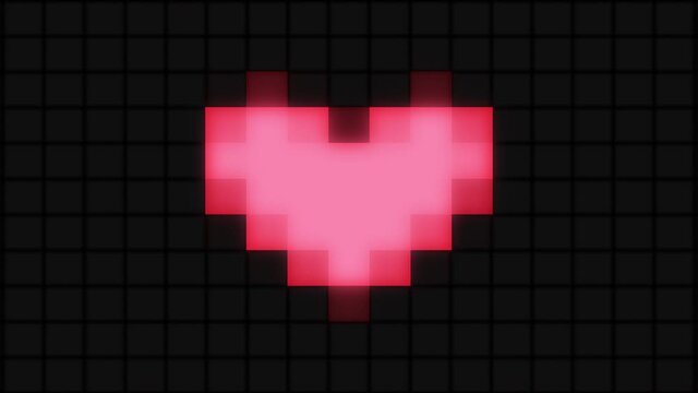 abstract ping mosaic heart beat seamless loop background
