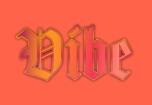 Bright Gothic Text Effect