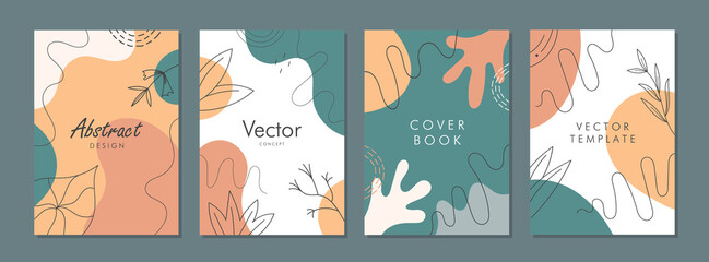 Set of abstract creative artistic templates. Universal cover Designs for Annual Report, Brochures, Flyers, Presentations, Leaflet, Magazine, Stories.
