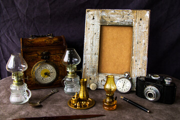 Vintage objects on the table