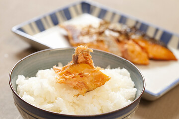 鮭と御飯
