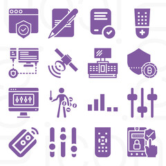 Fototapeta premium 16 pack of assure filled web icons set