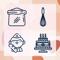 Simple set of holmes related lineal icons