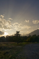 Sunset over the Mountains at Banff National Park