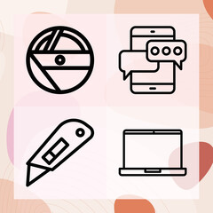 Simple set of suggest related lineal icons