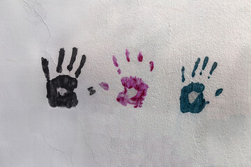 Three traces on the wall