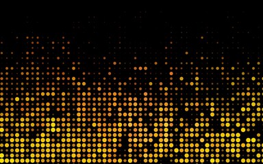 Dark Yellow, Orange vector backdrop with dots.