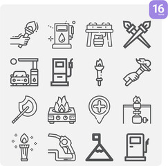 Fototapeta premium Simple set of triumph related lineal icons.