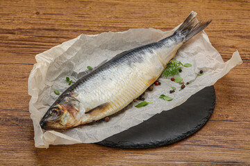 Salted Herring fish with pepper