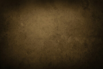 Naklejka premium Brown textured concrete stone wall background. Dark edges