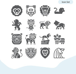 Simple set of jeff related filled icons.