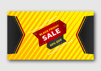 Colorful black friday sale web banner