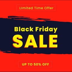 Abstract social media banner for black friday sale