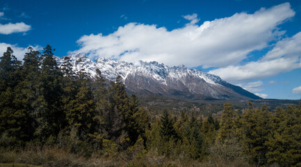 mountains and clouds in the patagonia