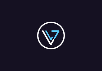 Creative V , L Letter Logo And Modern L,V logo with triangle shape.