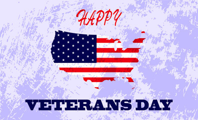 national veterans day greeting card. perfect for banners, postcards, and invitations. image of the American flag. EPS10