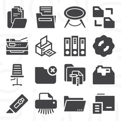 16 pack of qualify  filled web icons set