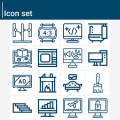 Simple set of living related lineal icons.