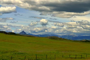 Foto op Canvas Montana - Clouds Swarming over Scenic Highway 89 Countryside to Browning © Brunnell