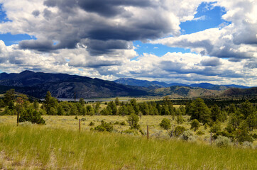 Montana - Highway 12 Cloudy Countryside to Helena