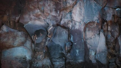 Olowalu Petroglyphs on rock