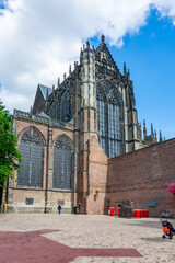 St. Martin's Cathedral on central square, Utrecht, Netherlands