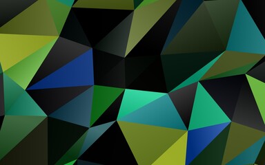 Light Blue, Yellow vector abstract polygonal layout.