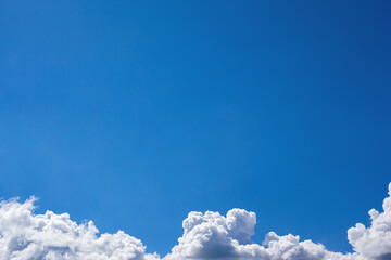 Sky with clouds and lots of space for text.