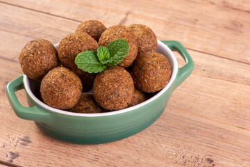 The traditional Arabic snack of kibbeh in Brazil called Quibe