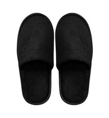 Slippers top view isolated on white background